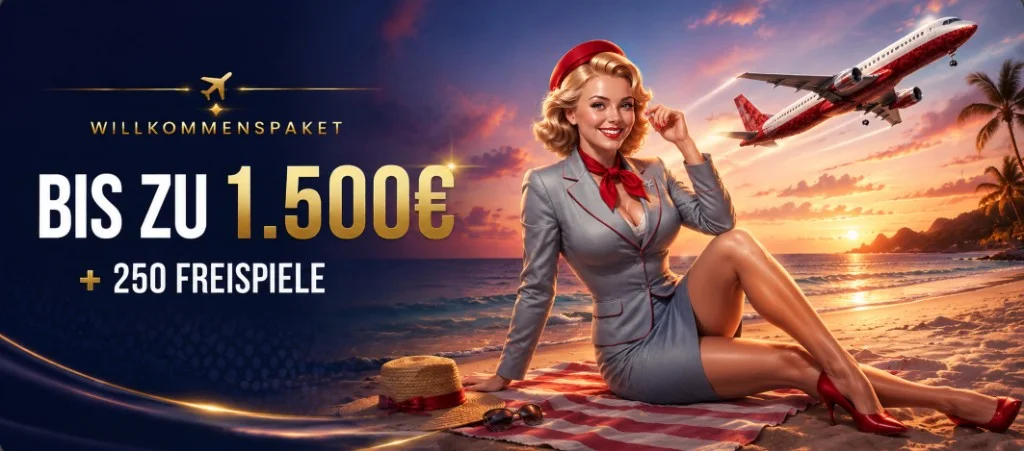WinAirlines Casino Bonus: bis 1.500 € + 250 Freispiele