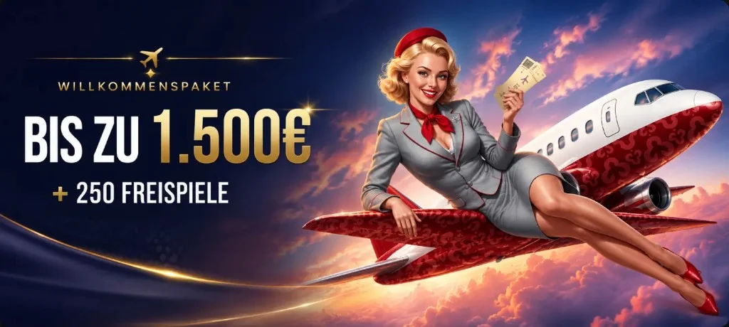 Willkommenspaket WinAirlines Casino: bis 1.500 € + 250 Freispiele