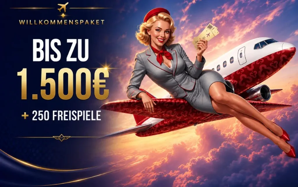 Willkommenspaket WinAirlines Casino: bis 1.500 € und 250 Freispiele